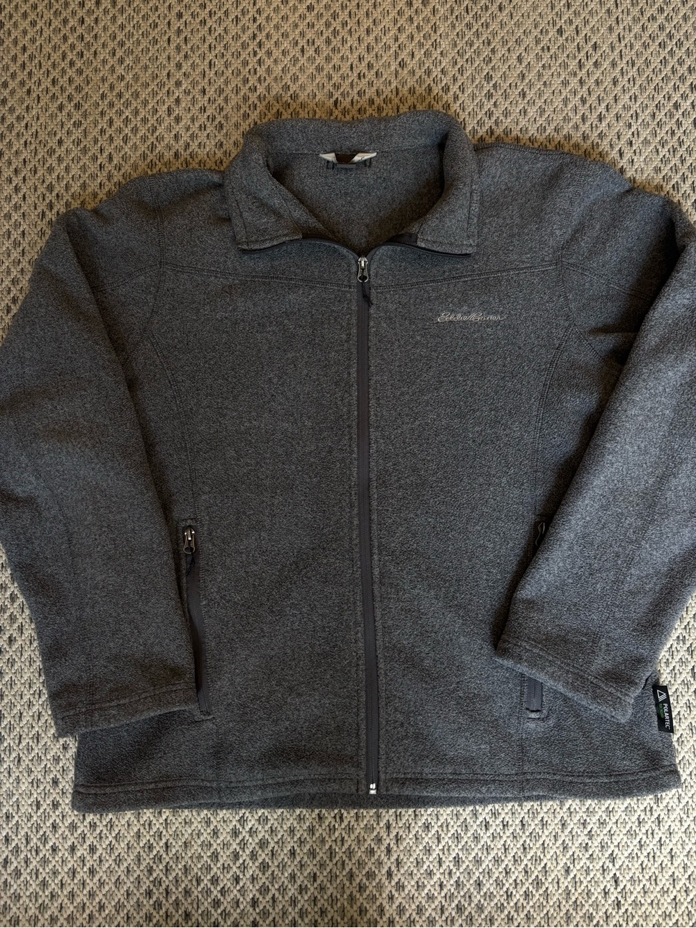 Eddie Bauer Polartec Gray Full Zip Jacket
